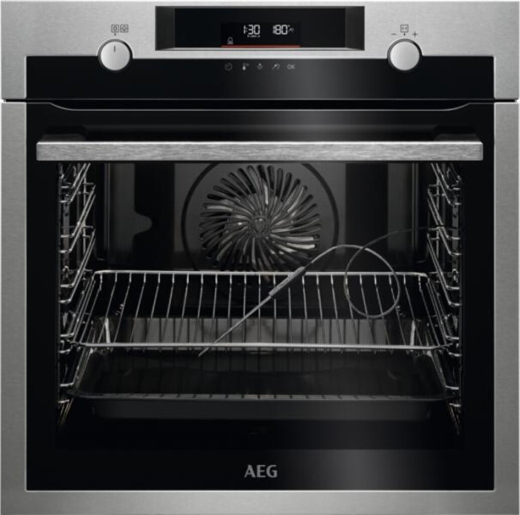 AEG BPE556360M, inox/fekete gőzfunkciós beépíthető sütő